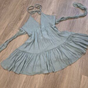 Lovely Day Soft Green Halter Dress